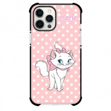Marie Phone Case For iPhone And Samsung Galaxy - Marie Standing On White Polka Dot Pink Background
