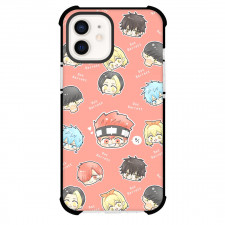 Mashle Magic And Muscles Phone Case For iPhone Samsung Galaxy Pixel OnePlus Vivo Xiaomi Asus Sony Motorola Nokia - Dot Barrett Avatar Pattern Art On Pink Background