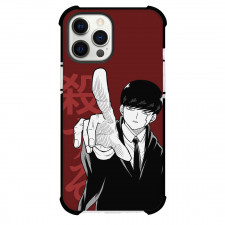 Mashle Magic And Muscles Phone Case For iPhone Samsung Galaxy Pixel OnePlus Vivo Xiaomi Asus Sony Motorola Nokia - Mash Burnedead Grayscale Art On Dark Red Background