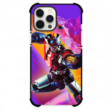 Mazinger Z Case For iPhone Samsung Galaxy Pixel OnePlus Vivo Xiaomi Asus Sony Motorola Nokia - Mazinger Z Fighting Pose Violet Background