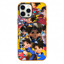 Mechamato Amato Phone Case For iPhone Samsung Galaxy Pixel OnePlus Vivo Xiaomi Asus Sony Motorola Nokia - Amato Smiling Portrait In Orange Collage