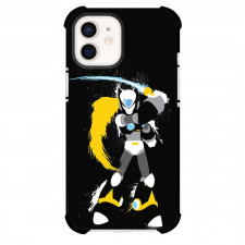 Mega Man Black Zero Phone Case For iPhone And Samsung Galaxy Devices - Black Zero Sword Yellow Splash Pop Art