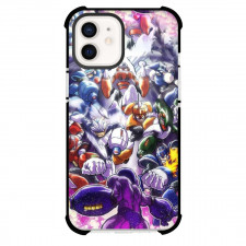 Mega Man Phone Case For iPhone And Samsung Galaxy Devices - Mega Man Characters Assembly Attacking Cartoon Art