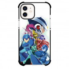 Mega Man Phone Case For iPhone And Samsung Galaxy Devices - Mega Man Characters Attacking Pose Collage Anime Art