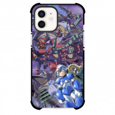 Mega Man Phone Case For iPhone And Samsung Galaxy Devices - Mega Man Characters Standing Collage Vintage Anime