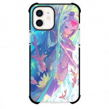 Mega Man Phone Case For iPhone And Samsung Galaxy Devices - Mega Man Fairy Leviathan Holding Weapon Anime Art