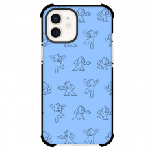 Mega Man Phone Case For iPhone And Samsung Galaxy Devices - Mega Man Fight Poses Pixel Pattern Art