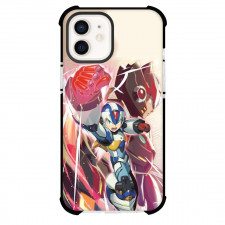 Mega Man Phone Case For iPhone And Samsung Galaxy Devices - Mega Man X Black Zero Punching Pose Anime Illustration
