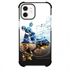 Mega Man Phone Case For iPhone And Samsung Galaxy Devices - Mega Man X Blue And Gold Opposites Illustration