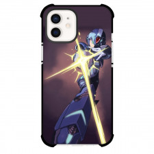 Mega Man Phone Case For iPhone And Samsung Galaxy Devices - Mega Man X Firing Weapon Flying Cartoon