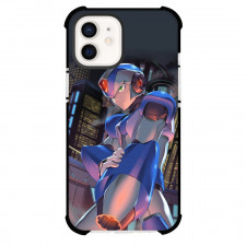 Mega Man Phone Case For iPhone And Samsung Galaxy Devices - Mega Man X Holding Arm Portrait Anime