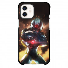 Mega Man Phone Case For iPhone And Samsung Galaxy Devices - Mega Man X Holding Weapon Ready To Fire Illustration