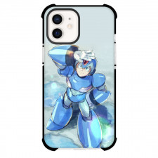 Mega Man Phone Case For iPhone And Samsung Galaxy Devices - Mega Man X Looking Up Cartoon