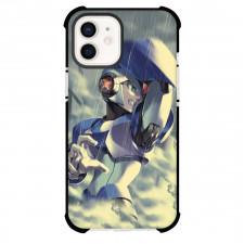 Mega Man Phone Case For iPhone And Samsung Galaxy Devices - Mega Man X Shielding From Rain Anime