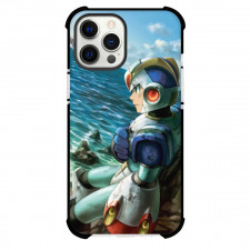 Mega Man Phone Case For iPhone And Samsung Galaxy Devices - Mega Man X Standing By The Sea Anime