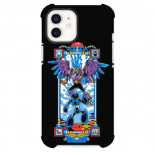 Mega Man Phone Case For iPhone And Samsung Galaxy Devices - Mega Man X Verus Villain Card Poster Black Background