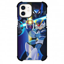Mega Man Phone Case For iPhone And Samsung Galaxy Devices - Mega Man X Zero Holding Weapon Illustration