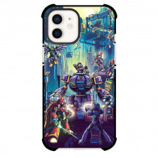 Mega Man Phone Case For iPhone And Samsung Galaxy Devices - Mega Man X Zero Versus Villains Drawing