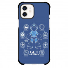 Mega Man Phone Case For iPhone And Samsung Galaxy Devices - Mega Man Powers Icons Line Art