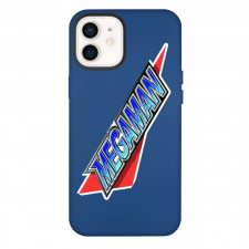 Mega Man Phone Case For iPhone And Samsung Galaxy Devices - Mega Man Red Background Logo