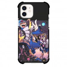 Mega Man Vile Mk Phone Case For iPhone And Samsung Galaxy Devices - Vile Mk Holding Mega Man Cartoon Illustration