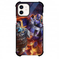 Mega Man Vile Mk Phone Case For iPhone And Samsung Galaxy Devices - Vile Mk Holding Mega Man Fight Scene Anime