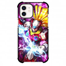 Mega Man Zero Phone Case For iPhone And Samsung Galaxy Devices - Zero Firing Weapon Violet Background