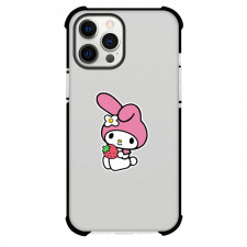Sanrio Melody Phone Case For iPhone Samsung Galaxy Pixel OnePlus Vivo Xiaomi Asus Sony Motorola Nokia - Melody Holding Strawberry Sticker