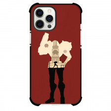 Metroid Samus Aran Case For iPhone Samsung Galaxy Pixel OnePlus Vivo Xiaomi Asus Sony Motorola Nokia - Samus Aran Silhouette Minimalist Maroon Background