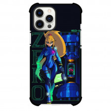 Metroid Zero Suit Samus Case For iPhone Samsung Galaxy Pixel OnePlus Vivo Xiaomi Asus Sony Motorola Nokia - Samus Aran Holding a Gun Cartoon Art