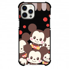 Mickey And Minnie Mickey Phone Case For iPhone Samsung Galaxy Pixel OnePlus Vivo Xiaomi Asus Sony Motorola Nokia - Mickey Chibi Art Black Background