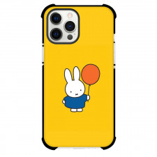 Miffy And Friends Phone Case For iPhone Samsung Galaxy Pixel OnePlus Vivo Xiaomi Asus Sony Motorola Nokia - Miffy With Balloon On Yellow Background