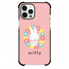 Miffy And Friends Phone Case For iPhone Samsung Galaxy Pixel OnePlus Vivo Xiaomi Asus Sony Motorola Nokia - Miffy Wearing Flower Dress On Pink Background