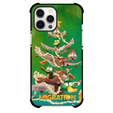 Movie Migration Phone Case For iPhone Samsung Galaxy Pixel OnePlus Vivo Xiaomi Asus Sony Motorola Nokia - Migration Characters Cosplay Christmas Tree On Green Background