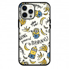 Minions Phone Case For iPhone Samsung Galaxy Pixel OnePlus Vivo Xiaomi Asus Sony Motorola Nokia - Minions Bananas Pattern Art On Cream Background