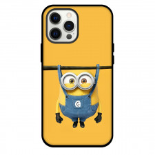 Minions Bob Phone Case For iPhone Samsung Galaxy Pixel OnePlus Vivo Xiaomi Asus Sony Motorola Nokia - Bob Hanging On Orange Background