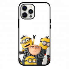 Minions Gru Phone Case For iPhone Samsung Galaxy Pixel OnePlus Vivo Xiaomi Asus Sony Motorola Nokia - Grumpy Gru With Minions Portrait Movie Art