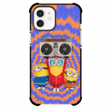 Despicable Me 4 Phone Case For iPhone Samsung Galaxy Pixel OnePlus Vivo Xiaomi Asus Sony Motorola Nokia - Minions With Radio In Blue And Orange Background
