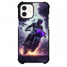 Motorbike Phone Case For iPhone Samsung Galaxy Pixel OnePlus Vivo Xiaomi Asus Sony Motorola Nokia - Motorbike Digital Art Of A Biker Burnout In A Cloudy Day