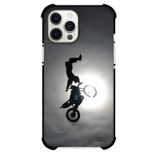 Motorbike Phone Case For iPhone Samsung Galaxy Pixel OnePlus Vivo Xiaomi Asus Sony Motorola Nokia - Motorbike Dirtbike On Sun Grayscale Background