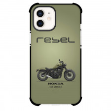 Motorbike Honda Phone Case For iPhone Samsung Galaxy Pixel OnePlus Vivo Xiaomi Asus Sony Motorola Nokia - Motorbike Honda CMX500 Rebel Custom Art On Battle Green Background