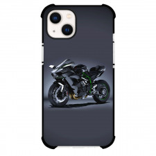 Motorbike Kawasaki Phone Case For iPhone Samsung Galaxy Pixel OnePlus Vivo Xiaomi Asus Sony Motorola Nokia - Motorbike Kawasaki Ninja H2R Black Color On Gray Background