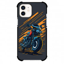 Motorbike Phone Case For iPhone Samsung Galaxy Pixel OnePlus Vivo Xiaomi Asus Sony Motorola Nokia - Motorbike Retro Illustration Art On Dark Background