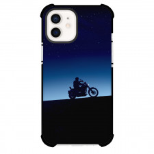 Motorbike Phone Case For iPhone Samsung Galaxy Pixel OnePlus Vivo Xiaomi Asus Sony Motorola Nokia - Motorbike Ride In The Evening Silhouette Poster