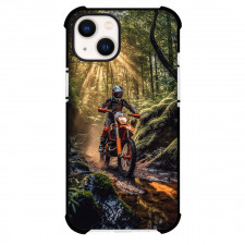 Motocross Phone Case For iPhone Samsung Galaxy Pixel OnePlus Vivo Xiaomi Asus Sony Motorola Nokia - Motocross Biker In The Forest Poster
