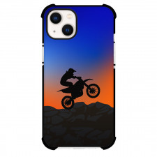 Motocross Phone Case For iPhone Samsung Galaxy Pixel OnePlus Vivo Xiaomi Asus Sony Motorola Nokia - Motocross Biker On Mountain Silhouttee Poster