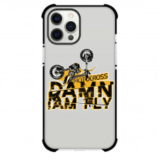 Motocross Phone Case For iPhone Samsung Galaxy Pixel OnePlus Vivo Xiaomi Asus Sony Motorola Nokia - Motocross Damn I Am Fly Sticker