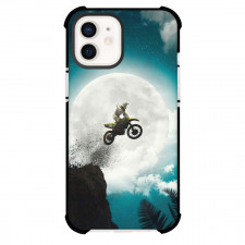 Motocross Phone Case For iPhone Samsung Galaxy Pixel OnePlus Vivo Xiaomi Asus Sony Motorola Nokia - Motocross Biker Jumping From Mountain With The Moon Background