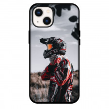 Motocross Phone Case For iPhone Samsung Galaxy Pixel OnePlus Vivo Xiaomi Asus Sony Motorola Nokia - Motocross Rider Fixing Helmet Knob Poster