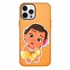 Moana Case For iPhone Samsung Galaxy Pixel OnePlus Vivo Xiaomi Asus Sony Motorola Nokia - Little Moana Holding a Flowers Black Border